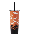 CAMBRIDGE CAMBRIDGE OMBRE BATS INSULATED TUMBLER WITH STRAW