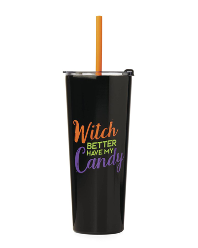 Cambridge Witch Candy Insulated Tumbler With Straw, 24 oz In Black