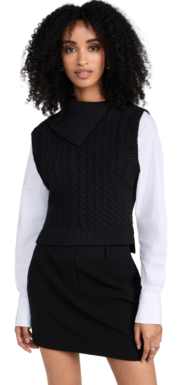 Simkhai Linnea Long-sleeve Combo Knit Pullover Sweater In White Multi