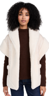 LINE & DOT ACE FAUX SHEARLING waistcoat TAUPE