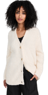VINCE OVERSIZED TEDDY CARDIGAN OFF WHITE