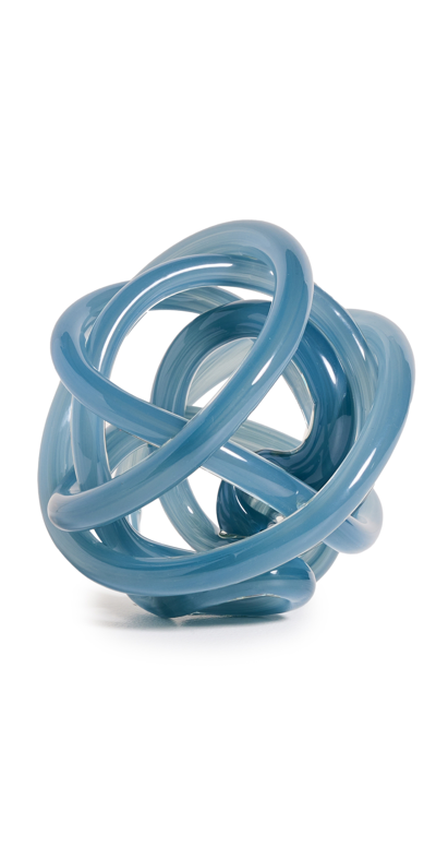 Tizo Design Decorative Glass Knot - Smokey Blue