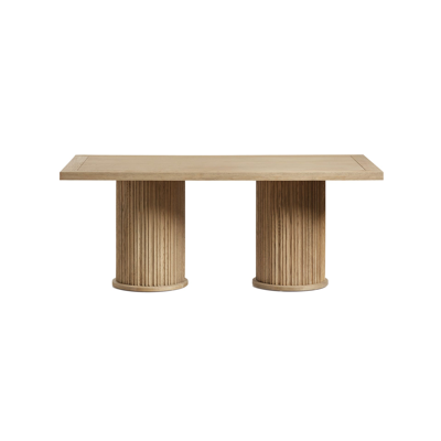 Oka Small Rectangular Marcus Dining Table - Weathered Oak In Brown