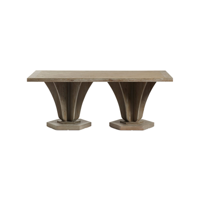 Oka Small Rectangular Allegro Dining Table - Burnt Oak