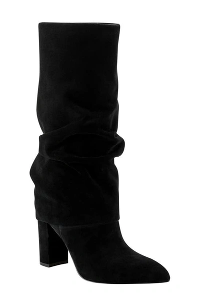 Marc Fisher Ltd Larita Pointed Toe Boot In Black Suede