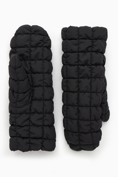 Cos Quilted Mittens In Black