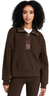 Varley Roeder Half-zip Midlayer In Dark Truffle