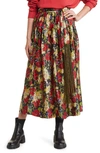 THE GREAT THE HIGHLAND FLORAL PRINT MIDI SKIRT