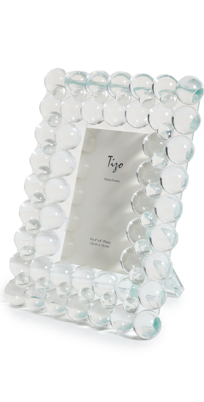 Tizo Design Clear Crystal Frame Multi Bubbles 4x6 In Transparent