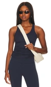 Splits59 Ribbed Ashby Tank Top In Navy