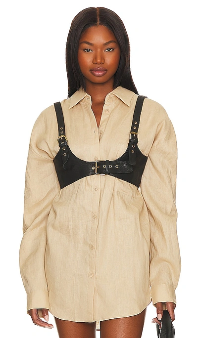 Free People Rebel Black Leather Harness Belt - Small 82745403_1?w=400 main image 4