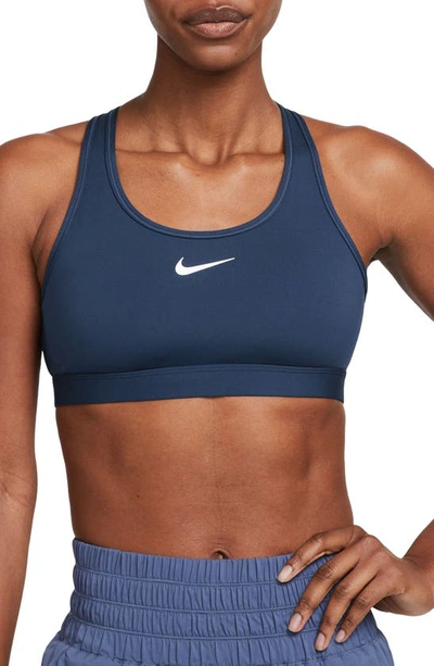 Nike Dri-fit Padded Sports Bra In Blue