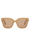 Fendi Ff Square Acetate Sunglasses In Orange Roviex