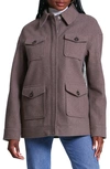 Avec Les Filles Zip-up Utility Jacket In Chocolate