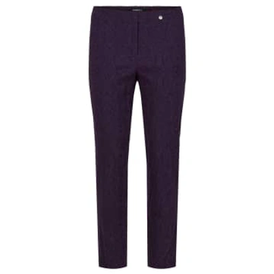 Robell Bella Paisley Trousers In Purple 68 Cm