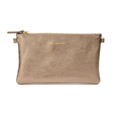 Elie Beaumont Bronze Pouch Bag In Metallic