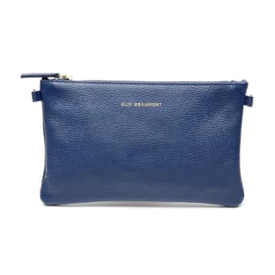 Elie Beaumont Navy Pouch Bag In Blue