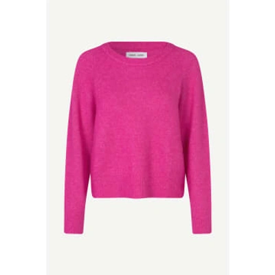 Samsoesamsoe Fuschia Nor O Neck Short Sweater