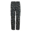 PULZ PZLIAN CARGO TROUSERS BLUE AND BLACK CAMOUFLAGE