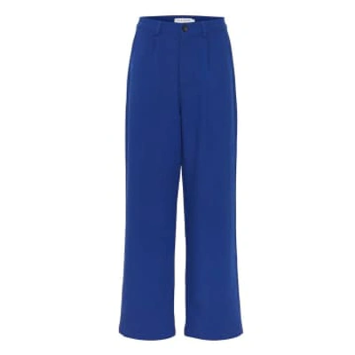 Pulz Pzbeverley Wide Leg Trousers Blue