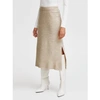 B.YOUNG BYMERLI KNITTED SKIRT CEMENT MELANGE