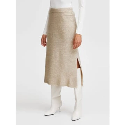 B.young Bymerli Knitted Skirt Cement Melange