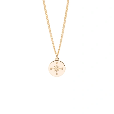 Tilly Sveaas Small Gold Compass On Trace Chain