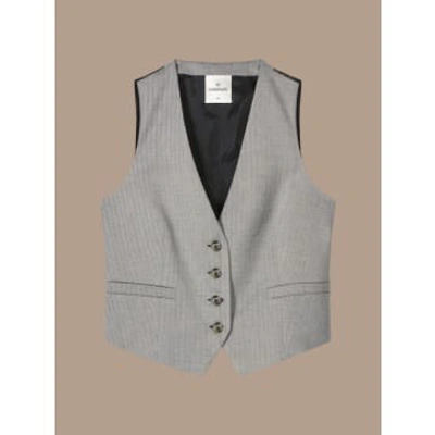 Summum Herringbone Waistcoat Grey