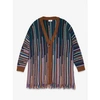 OTTOD'AME CARDIGAN WITH FRINGES MULTICOLOURED