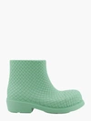 Bottega Veneta Fireman Intrecciato Rubber Boots In Green