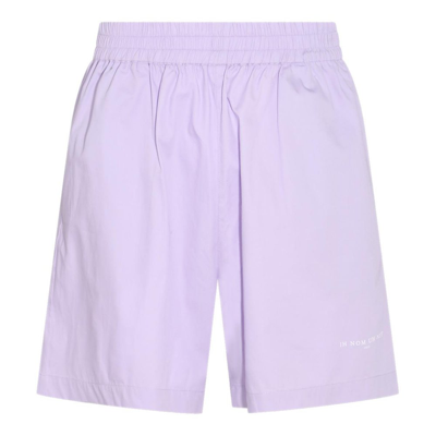 Ih Nom Uh Nit Logo-print Elasticated-waist Shorts In Lavender