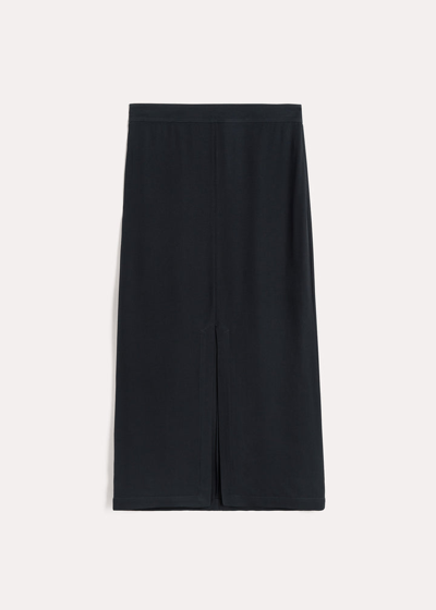 Totême Toteme Satin Midi Skirt In Black