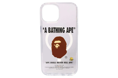 Pre-owned Bape A Bathing Ape Iphone 15 Case Clear