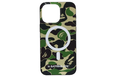 Pre-owned Bape Abc Camo Iphone 15 Pro Max Case Green