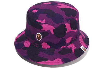 Pre-owned Bape Color Camo Bucket Hat (fw23) Purple