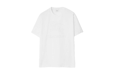 Pre-owned Burberry Ekd Cotton T-shirt (80727561) White