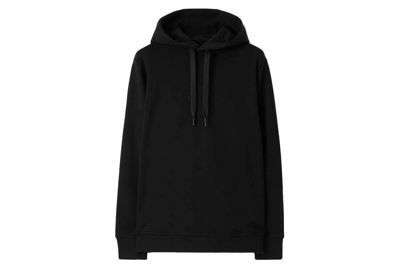 Pre-owned Burberry Embroidered Ekd Cotton Hoodie Black/black
