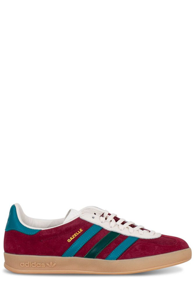 Adidas Originals Gazelle Indoor Man Sneakers Burgundy Size 11.5 Soft Leather In Red