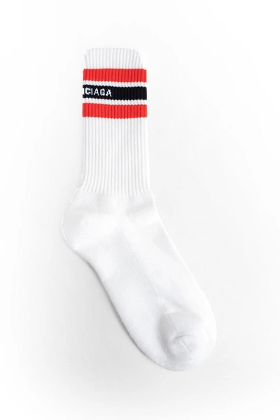 Balenciaga Branded Socks In White