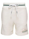 AUTRY WHITE BERMUDA SHORTS WITH DRAWSTRING AND STAPLE X LOGO DETAIL IN JERSEY MAN