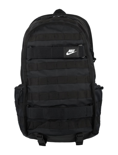 Nike Logo Patch Zipped Backpack In Black