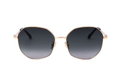 Jimmy Choo Eyewear Astra Geometric Frame Sunglasses In Gold / Grey / Rose / Rose Gold