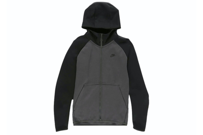 Pre-owned Nike Sportswear Tech Fleece Full-zip Hoodie Black/grey