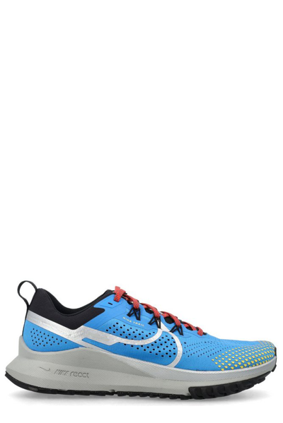 Nike Women's React Pegasus Trail 4 Trail Running Shoes In Light Photo Blue/metallic Silver/track Red/black