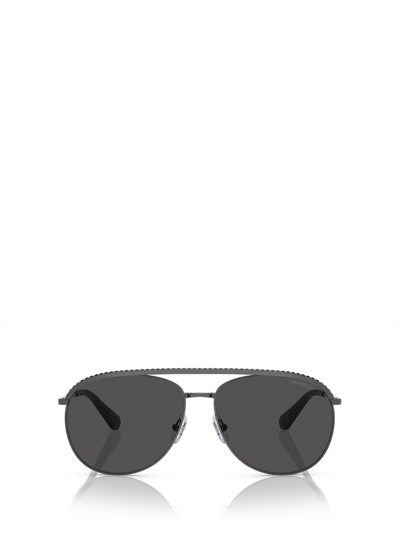 Swarovski Aviator Frame Sunglasses In Silver