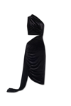 RICK OWENS RICK OWENS LILIES CUT OUT DETAILED VELVET MIDI DRESS