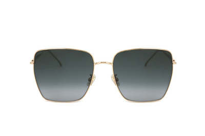 Jimmy Choo Eyewear Dahla Square Frame Sunglasses In Gold