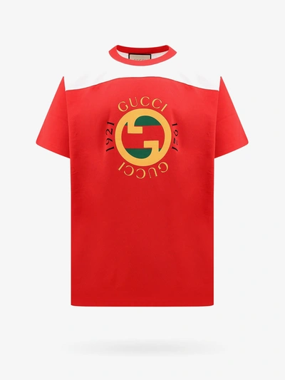 Gucci Cotton Jersey T-shirt With  Print In Red