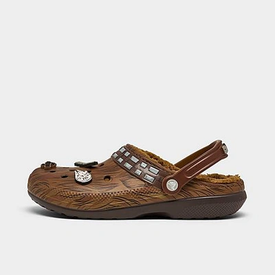 Crocs X Star Wars Chewbacca Classic Clog Shoes In Espresso/silver/dark Brown