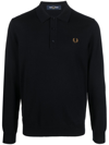 FRED PERRY LOGO WOOL BLEND POLO SHIRT